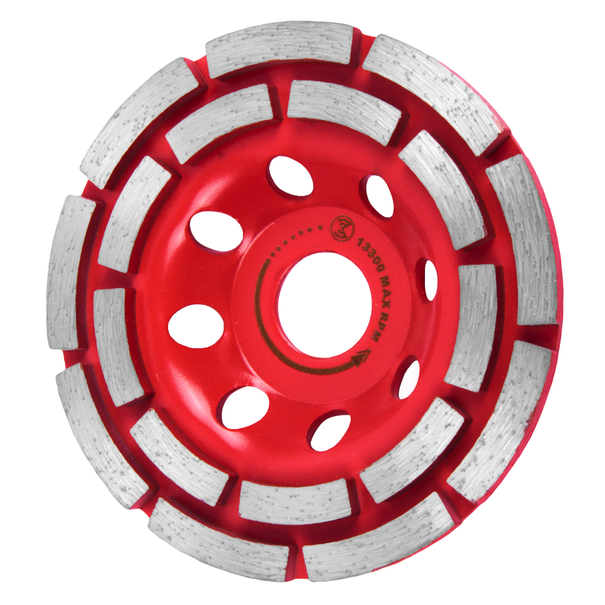 MonoPro Diamond Grinding Wheel — 4.5in., Double Row Segments, 7/8in. Arbor, Model# GW-4.5*7/8